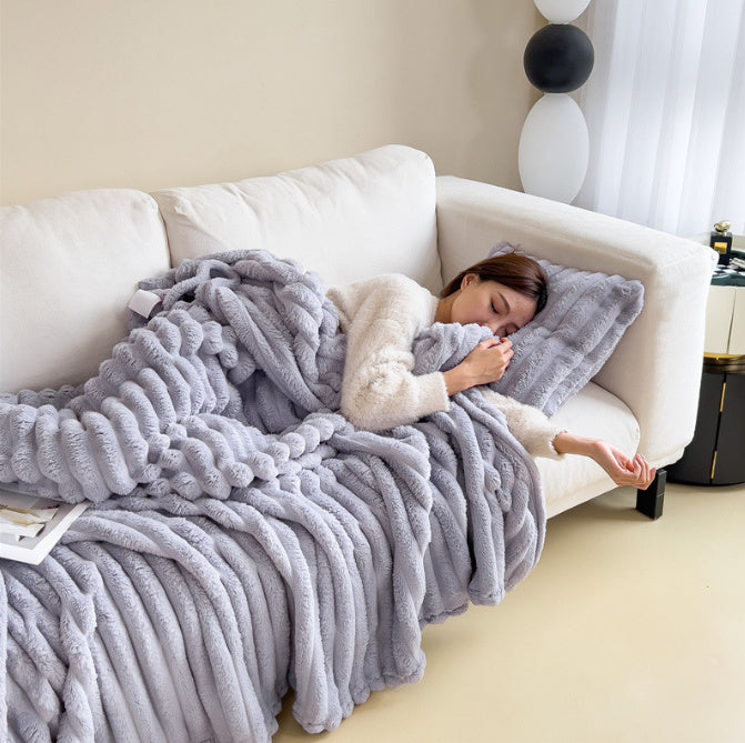 Luxurious Bubble Faux Fur Blanket
