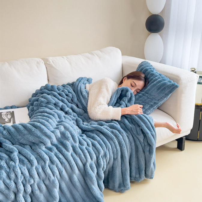 Luxurious Bubble Faux Fur Blanket